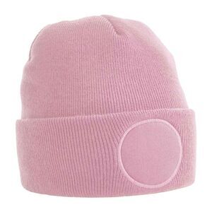 Beechfield Circular Patch Beanie / Dusky Pink